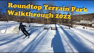 Roundtop Mountain Resort  Terrain Park Walkthrough 2022 [upl. by Haibot]