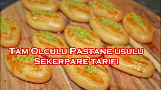 Tam ölçülü pastane usulu şekerpare tarifi [upl. by Farra]