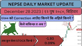 VLUCL Circuit Nepse Daily Updates 28 December 2023 Technical Analysis Share Market In Nepal [upl. by Seugram]