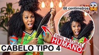 MELHOR ALONGAMENTO DE CABELO CRESPO 100 NATURAL  TICTAC  por Luany Cristina [upl. by Netniuq]