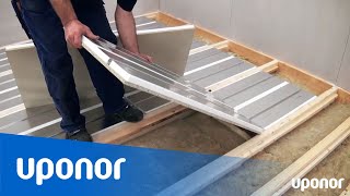 Installation av golvvärme  Uponor Golvvärmekassett med isolering [upl. by Freberg568]