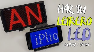 Haz tu Propio LETRERO LED en tu ANDROID o IPHONE [upl. by Anik513]