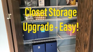 How To Install Closet Maid Track Shelving System  Easy DIY Storage Upgrade [upl. by Nuy]