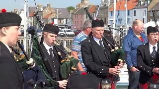 Bagpipes And Drums Anstruther East Neuk Of Fife Scotland [upl. by Addis]