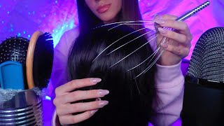 ASMR  Hair Play Scalp Massage amp Hair Brushing  Clipping [upl. by Ingar]