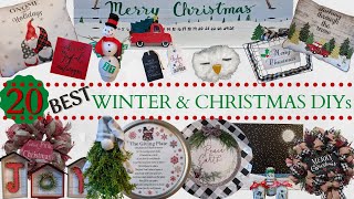 ❄🎄⛄️20 BEST WINTER AND CHRISTMAS DECORATION DIYs ON A BUDGET  DOLLAR TREE DIY [upl. by Dahc548]