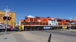 SJVR 2405 and 2409 passing Mono st heading to Calwa Fresno ca [upl. by Liahkim743]