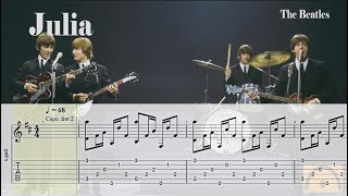 Julia  The Beatles  Guitar Tab [upl. by Placeeda964]