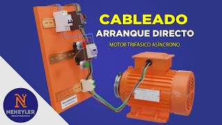 CABLEADO DE ARRANQUE DIRECTO DE UN MOTOR TRIFASICO [upl. by Nemrak]