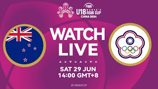 New Zealand v Chinese Taipei  Full Basketball Game  FIBA U18 Womens Asia Cup 2024  Divison A [upl. by Rivy]