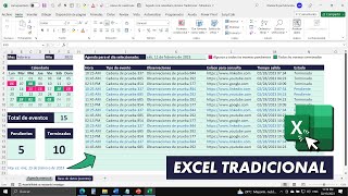 Cómo Hacer una AGENDA Automatizada con Calendario en EXCEL TRADICIONAL [upl. by Anahtor]