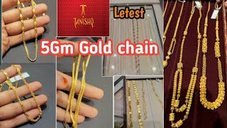 TANISHQ letest Gold Chain Design with priceJust 5gm Gold chain tanishq jewellery chain [upl. by Rothschild343]