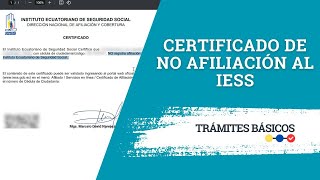 ¿Cómo sacar el Certificado de no afiliación al IESS sin clave [upl. by Pell]