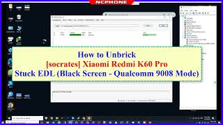 How to Unbrick Xiaomi Redmi K60 Pro bricked  Xiaomi K60 Pro Stuck EDL  Qualcomm 9008 Mode [upl. by Erickson787]