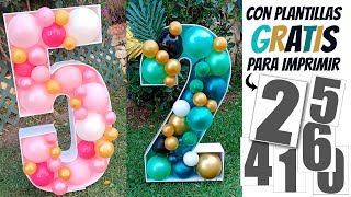 Números grandes con Globos [upl. by Mal]