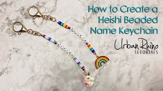 How to Create a Heishi Beaded Name Keychain [upl. by Bergmann]