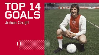 TOP 14 GOALS  Johan Cruijff  His Best Goals for Ajax ✨ [upl. by Goldfarb]