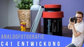 C41 FARBFILM ENTWICKLUNG SELBST GEMACHT I Analogfotografie lernen [upl. by Dihsar891]