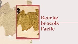 Recette facile et rapide de brocolis [upl. by Edelson]