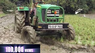 John Deere 5045D 4wd Value  V2 Tractor Pudling with Shaktiman Rotaveter [upl. by Ealasaid]