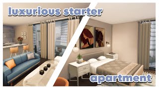 Luxurious Starter Apartment  the sims 4 speed build [upl. by Sirred123]