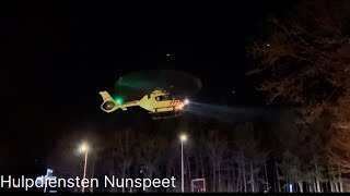 Lifeliner 1 landt in Nunspeet voor een heftig ongeluk [upl. by Lezley]