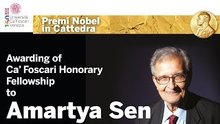 Amartya Sen Ca Foscari Honorary Fellowship [upl. by Anauqes441]