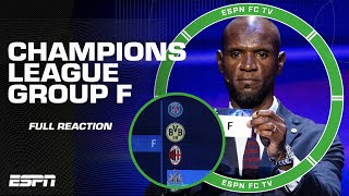 CHAMPIONS LEAGUE DRAW Group F reaction 👀 THE TOUGHEST GROUP  ESPN FC [upl. by Suoivatnom]