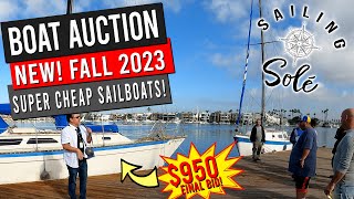 FALL BOAT AUCTION 2023 Where to buy a SUPER CHEAP sailboat  EP31 [upl. by Maclaine]