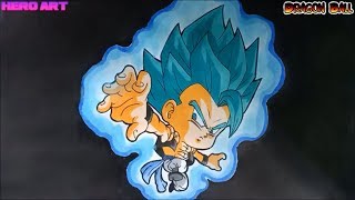 Drawing Dragon ballcách vẽ GOGETA CHIBi Super Saiyan BLUE [upl. by Oloap]