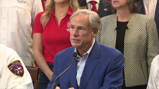 Gov Abbott holds press conference in Houston [upl. by Anoirtac]