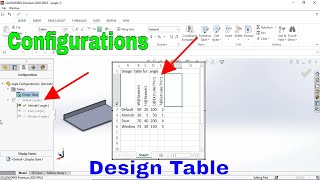 How to add Configurations of Part in SolidWorks by using Design Table [upl. by Drugi]