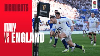 Highlights  Italy v England  Guinness Mens Six Nations [upl. by Elyr]