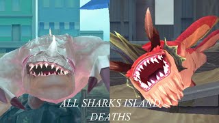 Hungry Shark Evolution  All Sharks Islands Deaths [upl. by Tuhn418]