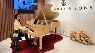 Visiting the Steinway amp Sons shop in K11 musea Hong Kong Trying out this beautiful grande piano ❤️ [upl. by Nytsrik]