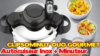 découvrez SEB Autocuiseur Inox  Minuteur CLIPSOMINUT DUO GOURMET avec Livre de Recettes [upl. by Esdnil]