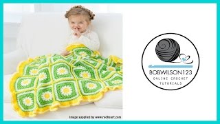 Crochet Daisy Blanket Tutorial [upl. by Poulter]