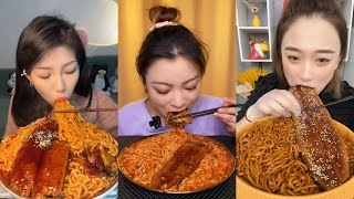 2x Spicy Noodles Eating with Fish quot Real Mukbang Eating Chinese Food  Asmr Mukbangs [upl. by Diamond]