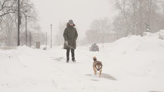 Winter storm brings more snow to Iowa ahead of caucuses [upl. by Yromem883]