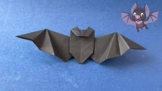 Vleermuis vouwen met papier  Hoe een papieren vleermuis te vouwen  Origami dieren [upl. by Kay]