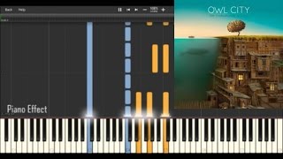 Owl City  Embers Piano Tutorial Synthesia [upl. by Ardnuek313]