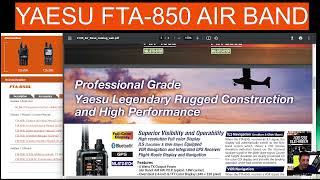 YAESU FTA 850L AIRBAND TRANSCEIVER  SOFTWARE DOWNLOAD amp BROCHURE INFO [upl. by Naillij]