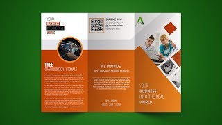 Business Tri fold Brochure Design  Photoshop Tutorial [upl. by Weslee155]