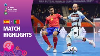 Spain v Portugal  FIFA Futsal World Cup 2021  Match Highlights [upl. by Dnesnwot]