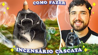 COMO FAZER INCENSÁRIO CASCATA DE ARGILA  Porta incenso de cerâmica friaDIY Backflow Incense Burner [upl. by Ledba10]