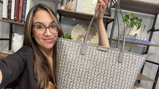 The Tory Burch Ever Ready Zip Tote A Great GoyardLV Neverfull Dupe  FULL REVIEW  WHAT FITS [upl. by Bilski]