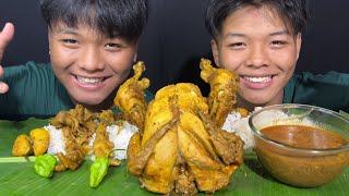 🔥🔥3 kg Whole chicken mukbang  yenbum thongba mukbang 🔥 wholechickencurry wholechickenmukbang [upl. by Lorianna]