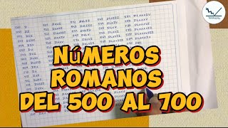 Números romanos del 500 al 700 [upl. by Tecil462]