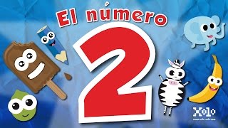 El número 2 en español para niños  Videos Aprende [upl. by Nitneuq]