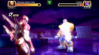 Marvel Contest of Champions  Iron Man Infinity War Vs Thanos Infinity [upl. by Fleck]